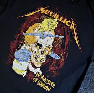 ×[Metallica]× Graphic print skull band tee